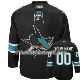 Reebok Miesten NHL San Jose Sharks Pelipaita Custom Musta Premier Kolmas
