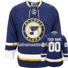 Reebok Miesten NHL St. Louis Blues Pelipaita Custom Sininen Premier Kolmas