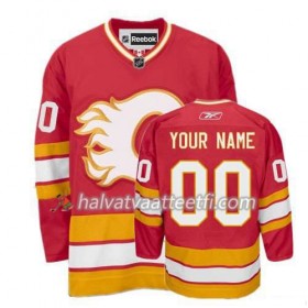 Reebok Miesten NHL Calgary Flames Pelipaita Custom Punainen Premier Kolmas
