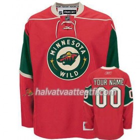 Reebok Naisten NHL Minnesota Wild Pelipaita Custom Punainen Premier Koti