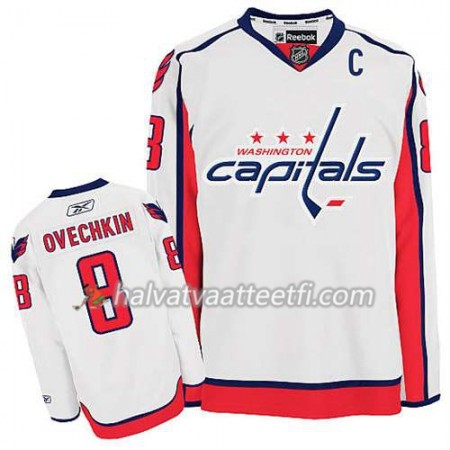 Reebok Miesten NHL Washington Capitals Pelipaita Alex Ovechkin #8 Vieras Valkoinen Reebok Miesten NHL Washington Capitals Pelipaita Alex Ovechkin #8 Vieras Valkoinen