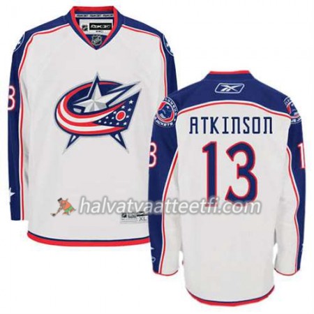 Reebok Miesten NHL Columbus Blue Jackets Pelipaita Cam Atkinson #13 Vieras Valkoinen Reebok Miesten NHL Columbus Blue Jackets Pelipaita Cam Atkinson #13 Vieras Valkoinen