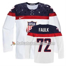 Reebok Naisten NHL Premier Olympic-USA Team Pelipaita Justin Faulk #72 Koti Valkoinen Paita