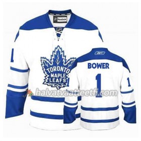 Reebok Miesten NHL Toronto Maple Leafs Pelipaita Johnny Bower #1 Kolmas Valkoinen