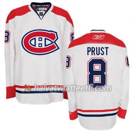 Reebok Miesten NHL Montreal Canadiens Pelipaita Brandon Prust #8 Vieras Valkoinen