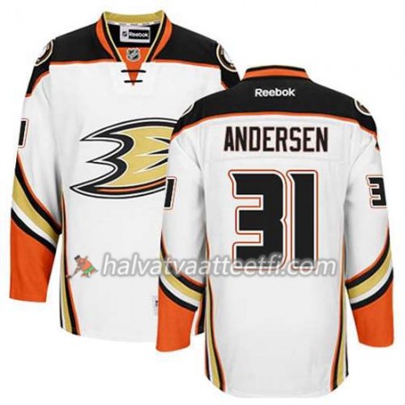 Reebok Miesten NHL Anaheim Ducks Pelipaita Frederik Andersen #31 Vieras Valkoinen Reebok Miesten NHL Anaheim Ducks Pelipaita Frederik Andersen #31 Vieras Valkoinen
