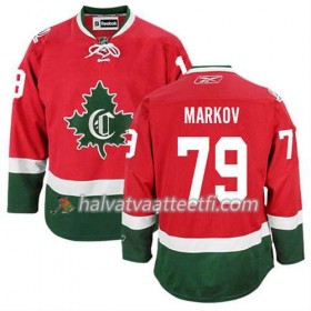 Reebok Miesten NHL Montreal Canadiens Pelipaita Andrei Markov #79 Kolmas Uusi Punainen