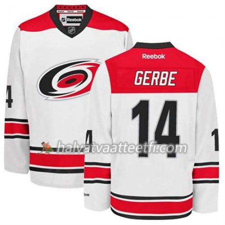 Reebok Miesten NHL Carolina Hurricanes Pelipaita Nathan Gerbe #14 Vieras Valkoinen