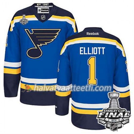 Reebok NHL St. Louis Blues Pelipaita Brian Elliott #1 Sininen Koti 2016 Stanley Cup Reebok NHL St. Louis Blues Pelipaita Brian Elliott #1 Sininen Koti 2016 Stanley Cup