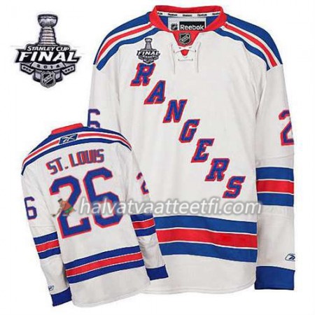 Reebok Miesten NHL New York Rangers Pelipaita Martin St. Louis #26 Vieras Valkoinen 2014 Stanley Cup Reebok Miesten NHL New York Rangers Pelipaita Martin St. Louis #26 Vieras Valkoinen 2014 Stanley Cup