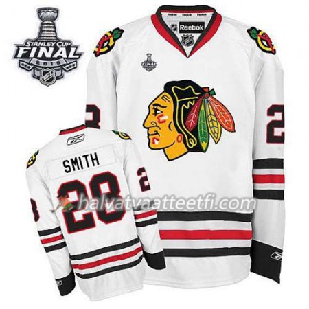 Reebok Miesten NHL Chicago Blackhawks Pelipaita Ben Smith #28 Vieras Valkoinen 2015 Stanley Cup Reebok Miesten NHL Chicago Blackhawks Pelipaita Ben Smith #28 Vieras Valkoinen 2015 Stanley Cup