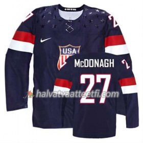 Reebok Naisten NHL Premier Olympic-USA Team Pelipaita Ryan McDonagh #27 Vieras Musta Paita