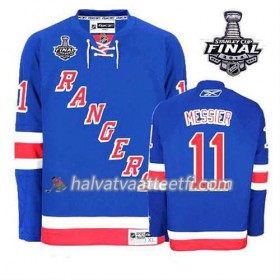 Reebok Miesten NHL New York Rangers Pelipaita Mark Messier #11 Koti Sininen 2014 Stanley Cup