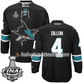 Reebok NHL San Jose Sharks Pelipaita #4 Brenden Dillon Musta Kolmas 2016 Stanley Cup