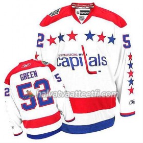 Reebok Miesten NHL Washington Capitals Pelipaita Mike Vihreä #52 Kolmas Valkoinen
