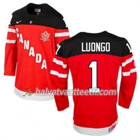 Lasten NHL Premier Olympic-Canada Team Pelipaita Roberto Luongo #1 100th Anniversary Punainen Paita
