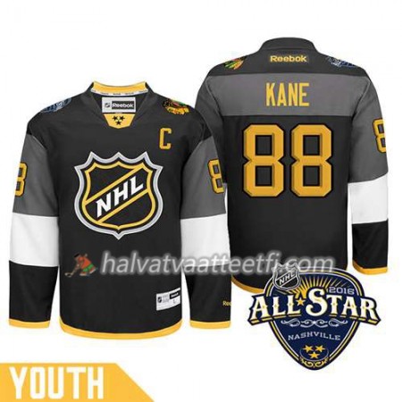 Lasten NHL 2016 All Star Captain-Chicago Blackhawks Pelipaita Patrick Kane #88 Musta Paita