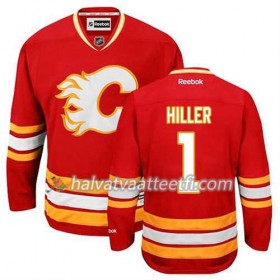Reebok Miesten NHL Calgary Flames Pelipaita Jonas Hiller #1 Kolmas Punainen