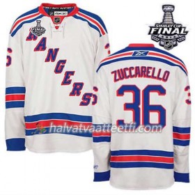 Reebok Miesten NHL New York Rangers Pelipaita Mats Zuccarello #36 Vieras Valkoinen 2014 Stanley Cup
