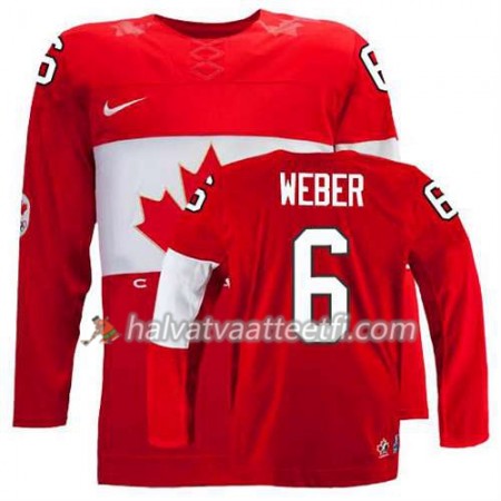 Reebok Naisten NHL Premier Olympic-Canada Team Pelipaita Shea Weber #6 Vieras Punainen Paita