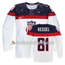 Lasten NHL Premier Olympic-USA Team Pelipaita Phil Kessel #81 Koti Valkoinen Paita