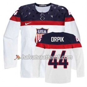 Reebok Miesten NHL Premier Olympic-USA Team Pelipaita Brooks Orpik #44 Koti Valkoinen Paita