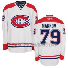 Reebok Miesten NHL Montreal Canadiens Pelipaita Andrei Markov #79 Vieras Valkoinen