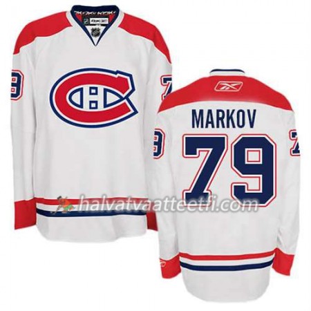 Reebok Miesten NHL Montreal Canadiens Pelipaita Andrei Markov #79 Vieras Valkoinen
