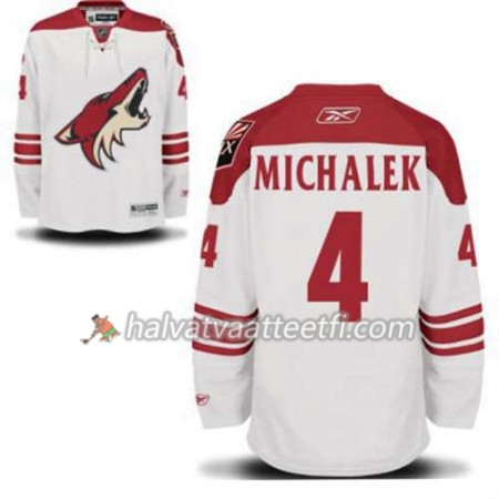 Reebok Miesten NHL Phoenix Coyotes Zbynek Michalek 4 Valkoinen Vieras