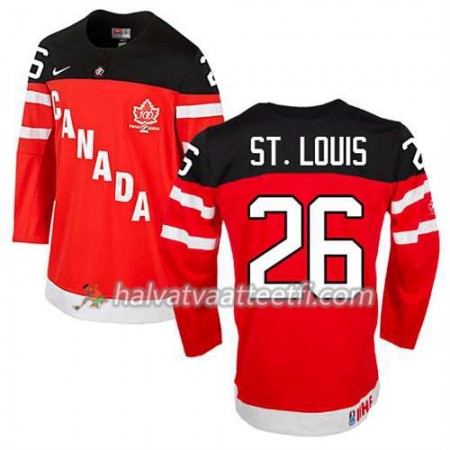 Lasten NHL Premier Olympic-Canada Team Pelipaita Martin St. Louis #26 100th Anniversary Punainen Paita