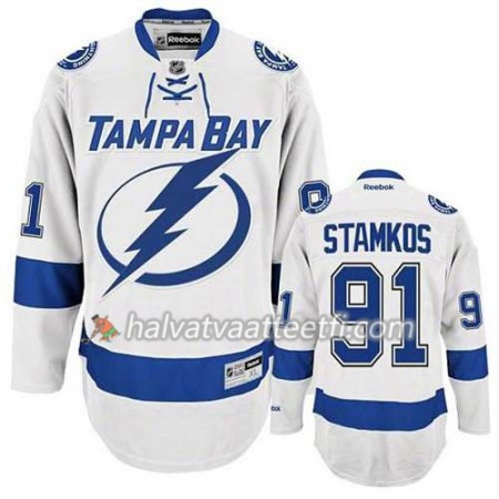 Reebok Miesten NHL Tampa Bay Lightning Pelipaita Steven Stamkos #91 Vieras Valkoinen Reebok Miesten NHL Tampa Bay Lightning Pelipaita Steven Stamkos #91 Vieras Valkoinen