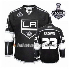 Lasten NHL Los Angeles Kings Pelipaita Dustin Brown #23 Koti Musta 2014 Stanley Cup