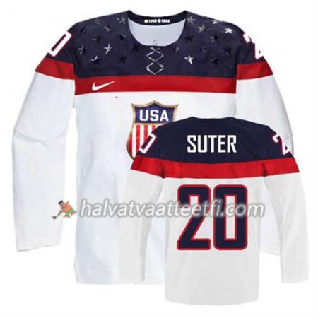 Reebok Miesten NHL Premier Olympic-USA Team Pelipaita Ryan Suter #20 Koti Valkoinen Paita