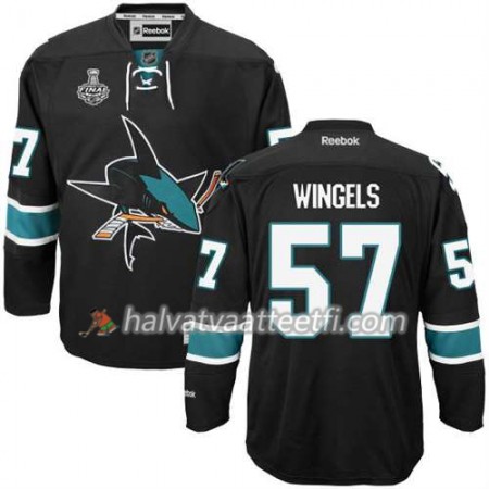 Reebok NHL San Jose Sharks Pelipaita Tommy Wingels #57 Musta Kolmas 2016 Stanley Cup Reebok NHL San Jose Sharks Pelipaita Tommy Wingels #57 Musta Kolmas 2016 Stanley Cup