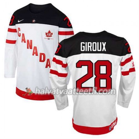 Reebok Miesten NHL Premier Olympic-Canada Team Pelipaita Claude Giroux #28 100th Anniversary Valkoinen Paita