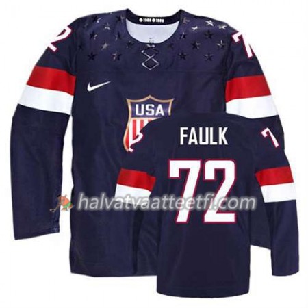 Reebok Naisten NHL Premier Olympic-USA Team Pelipaita Justin Faulk #72 Vieras Musta Paita
