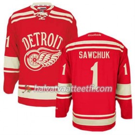 Reebok Miesten NHL Detroit Red Wings Pelipaita Terry Sawchuk #1 2014 Winter Classic Punainen