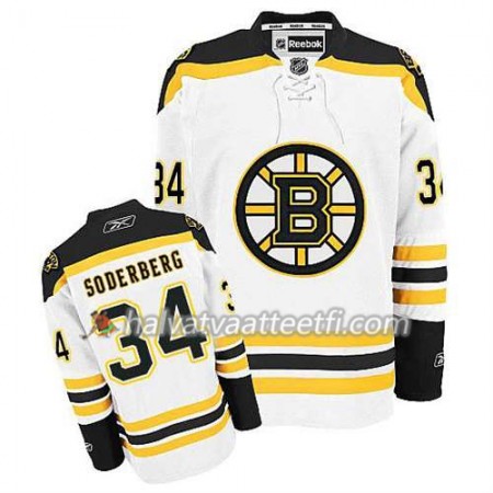 Reebok Miesten NHL Boston Bruins Pelipaita Carl Soderberg #34 Vieras Valkoinen Reebok Miesten NHL Boston Bruins Pelipaita Carl Soderberg #34 Vieras Valkoinen