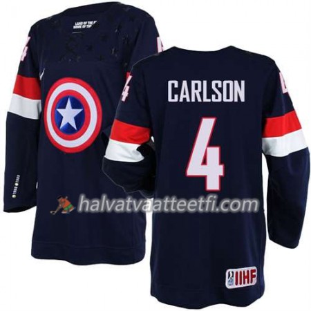 Reebok Miesten NHL Premier Olympic-USA Team Pelipaita John Carlson #4 Sininen Paita Reebok Miesten NHL Premier Olympic-USA Team Pelipaita John Carlson #4 Sininen Paita