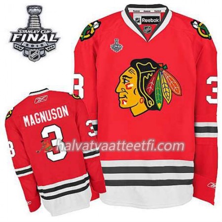 Reebok Miesten NHL Chicago Blackhawks Pelipaita Keith Magnuson #3 Koti Punainen 2015 Stanley Cup Reebok Miesten NHL Chicago Blackhawks Pelipaita Keith Magnuson #3 Koti Punainen 2015 Stanley Cup