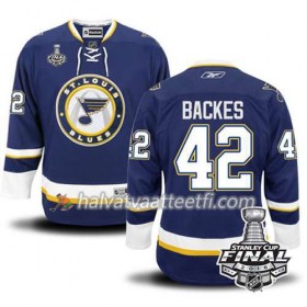 Reebok NHL St. Louis Blues Pelipaita David Backes #42 Sininen Kolmas 2016 Stanley Cup
