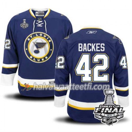 Reebok NHL St. Louis Blues Pelipaita David Backes #42 Sininen Kolmas 2016 Stanley Cup Reebok NHL St. Louis Blues Pelipaita David Backes #42 Sininen Kolmas 2016 Stanley Cup