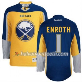 Reebok Miesten NHL Buffalo Sabres Pelipaita Jhonas EnPunainenh #1 Uusi Kolmas Kulta