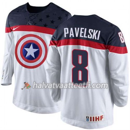 Reebok Miesten NHL Premier Olympic-USA Team Pelipaita Joe Pavelski #8 Valkoinen Paita Reebok Miesten NHL Premier Olympic-USA Team Pelipaita Joe Pavelski #8 Valkoinen Paita
