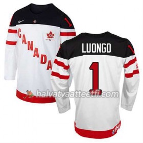 Reebok Miesten NHL Premier Olympic-Canada Team Pelipaita Roberto Luongo #1 100th Anniversary Valkoinen Paita