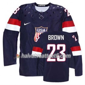 Reebok Naisten NHL Premier Olympic-USA Team Pelipaita Dustin Brown #23 Vieras Musta Paita
