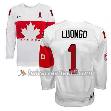Reebok Miesten NHL Premier Olympic-Canada Team Pelipaita Roberto Luongo #1 Koti Valkoinen Paita Reebok Miesten NHL Premier Olympic-Canada Team Pelipaita Roberto Luongo #1 Koti Valkoinen Paita