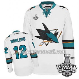 Reebok NHL San Jose Sharks Pelipaita Patrick Marleau #12 Valkoinen Vieras 2016 Stanley Cup