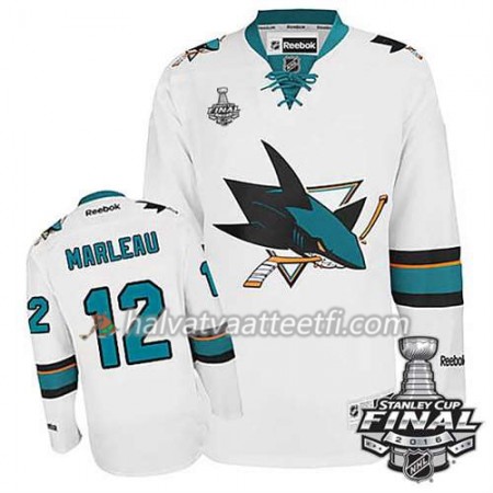 Reebok NHL San Jose Sharks Pelipaita Patrick Marleau #12 Valkoinen Vieras 2016 Stanley Cup Reebok NHL San Jose Sharks Pelipaita Patrick Marleau #12 Valkoinen Vieras 2016 Stanley Cup
