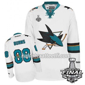 Reebok NHL San Jose Sharks Pelipaita Brent Burns #88 Valkoinen Vieras 2016 Stanley Cup